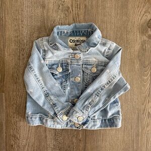OshKosh B'gosh Toddler Girl’s Light Blue Denim Jacket Heart Print